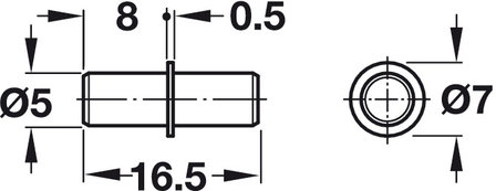 Legplankdragers 5 mm, 100 stuks